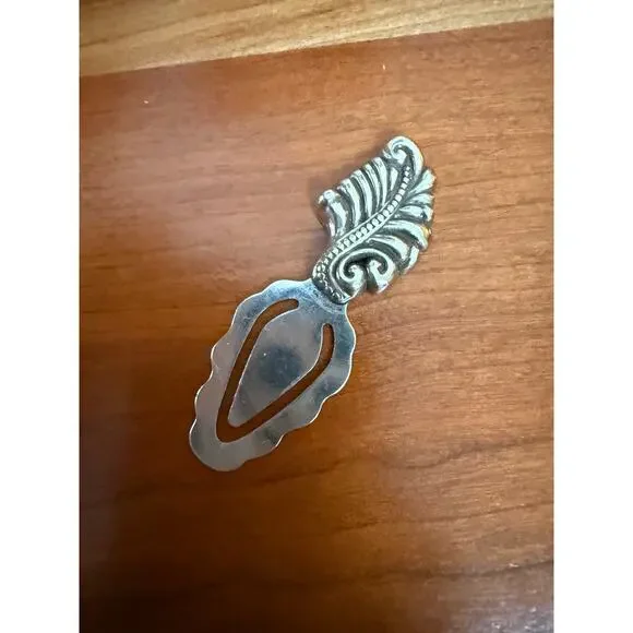 6/$25 Brighton Silver Tone Leaf Scroll Bookmark - Picture 2 of 4